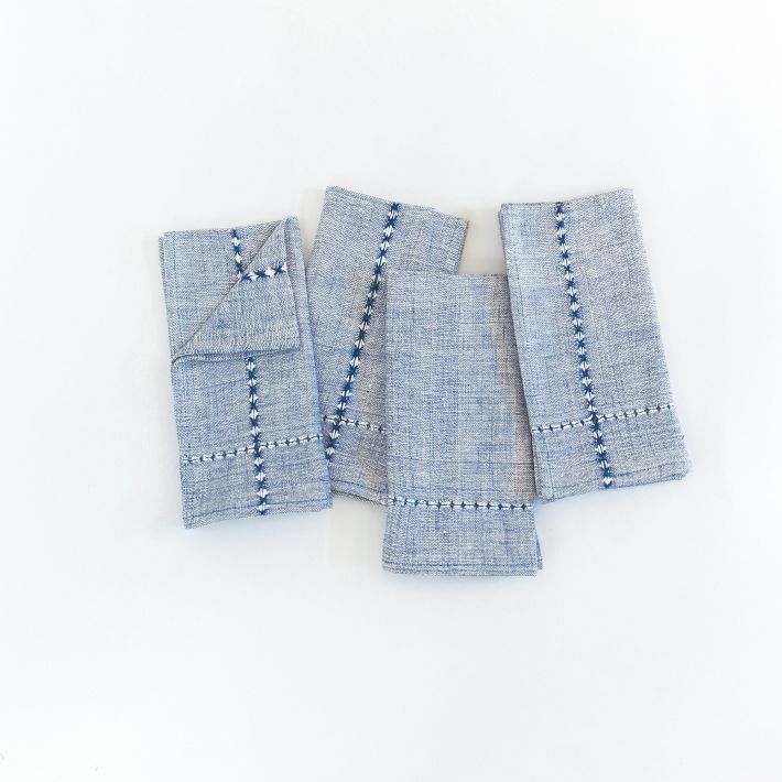 Frayed Edge Linen Napkin Sets