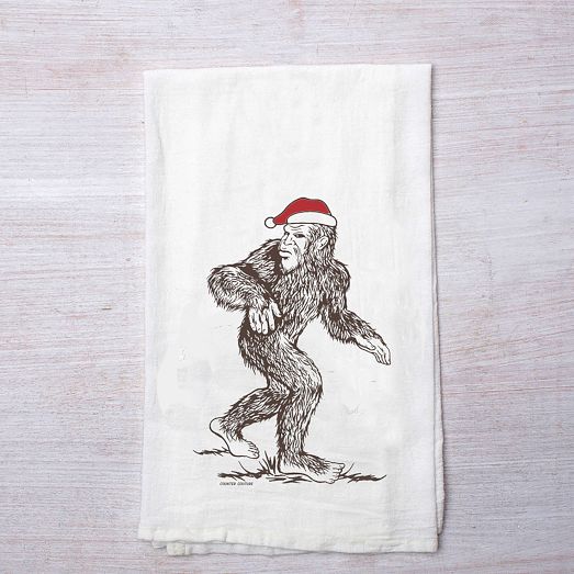 Folk Art Santa Believe – Kitchen Tea Towel