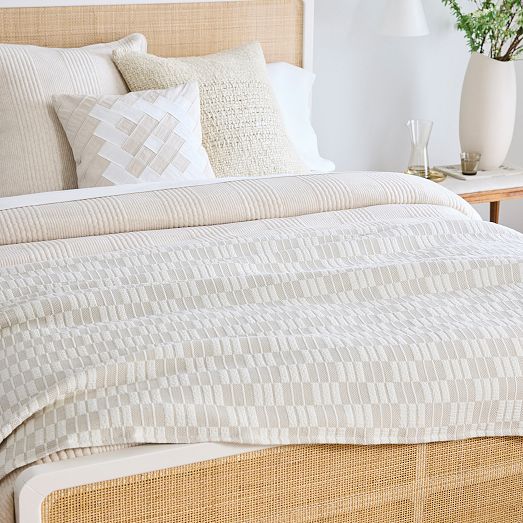 Geometric Grid Blanket | West Elm