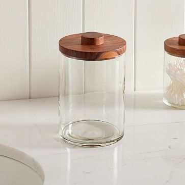 Clover Wood & Glass Bath Accessories