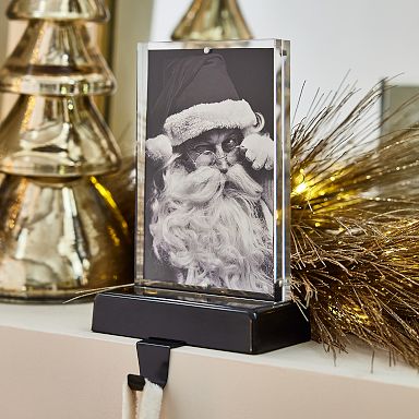 Vintage Handmade Mid Century Burlap Felt Christmas Stocking Santa With  Hearts, Angel With Tree Natural Jute 