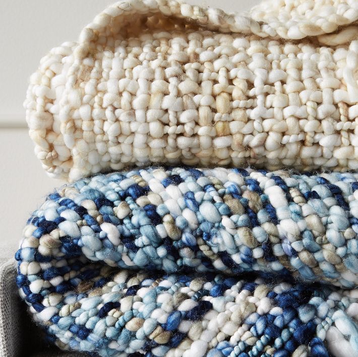 Marled Basketweave Throw West Elm