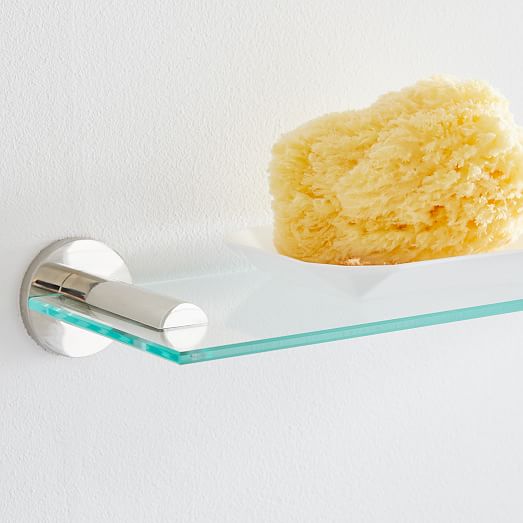 Modern Overhang Glass Bathroom Shelf West Elm