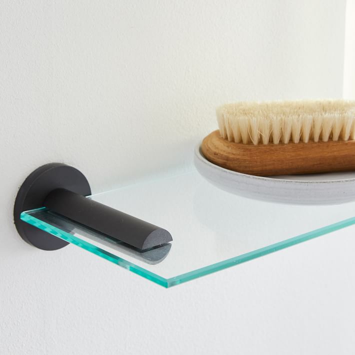 Modern Overhang Glass Bathroom Shelf West Elm