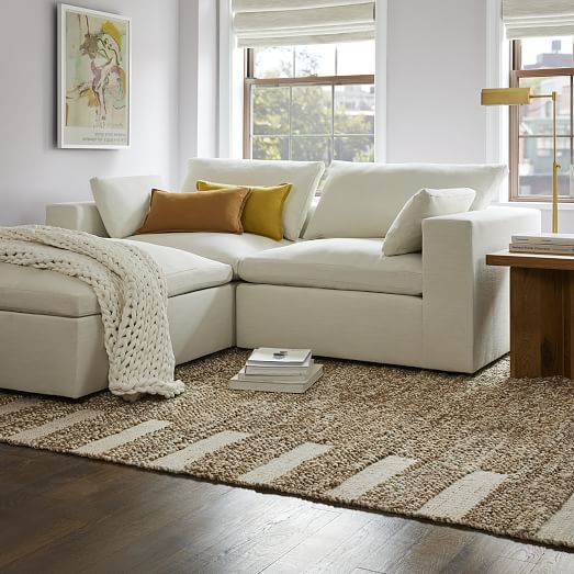 Side Stripe Jute Rug | West Elm