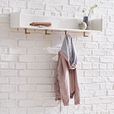 Bathroom Wall Shelf with Towel Bar - The McGarvey Workshop
