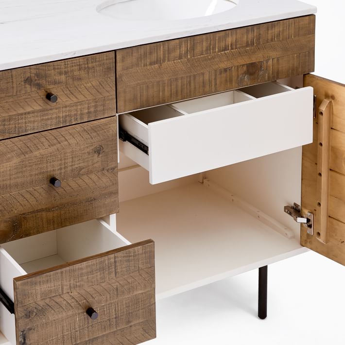 Reclaimed Wood & Lacquer Double Bathroom Vanity West Elm