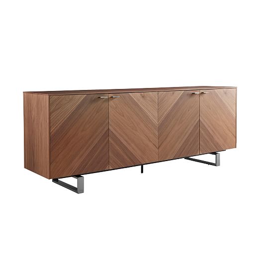 Chevron Walnut Media Console | West Elm