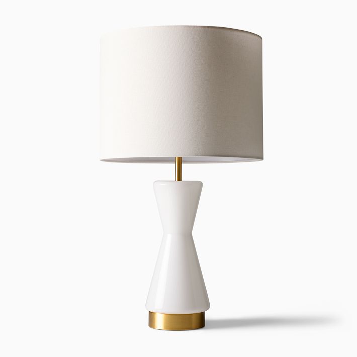 【west elm】Metalized Glass USB Table Lamp