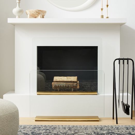 Frameless Fireplace Screen West Elm
