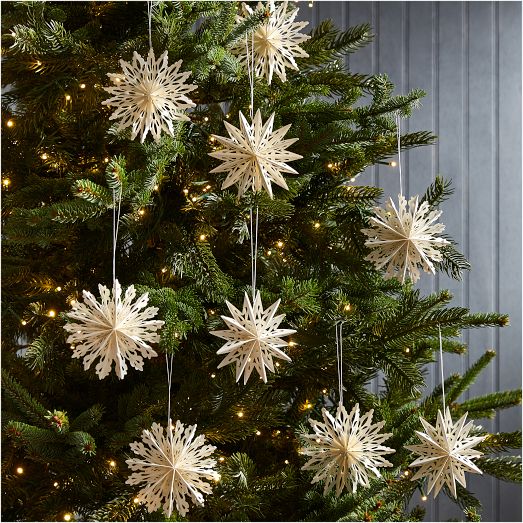 Set of Mini Star Snowflake Ornaments