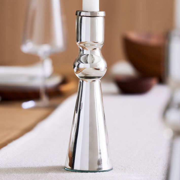 Modern Mercury Glass Taper Holders West Elm