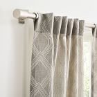 Linear Lattice Jacquard Curtain | West Elm