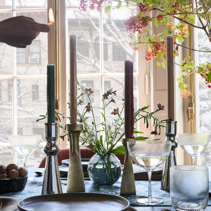 Modern Mercury Glass Taper Holders West Elm