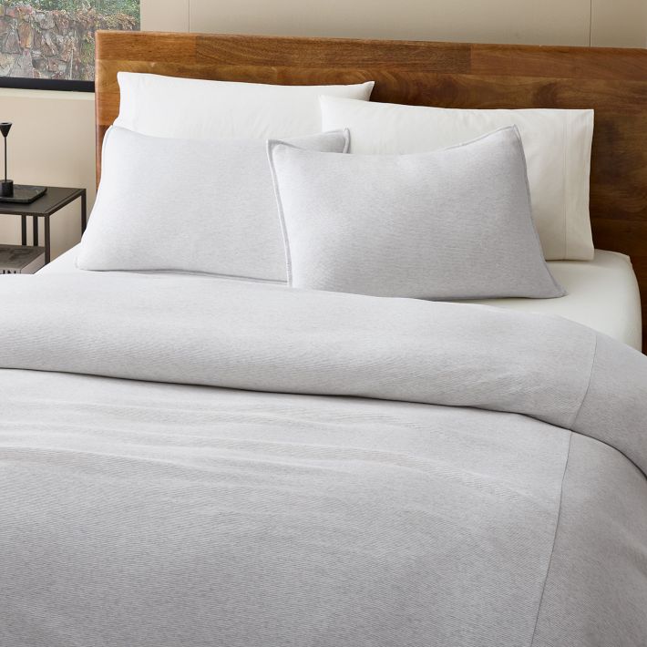 Jersey Ribbed Duvet Cover & Shams West Elm