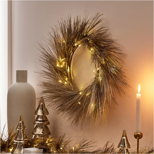 Faux Fur Christmas Tree Garland - Shaggy Black and White Rabbit