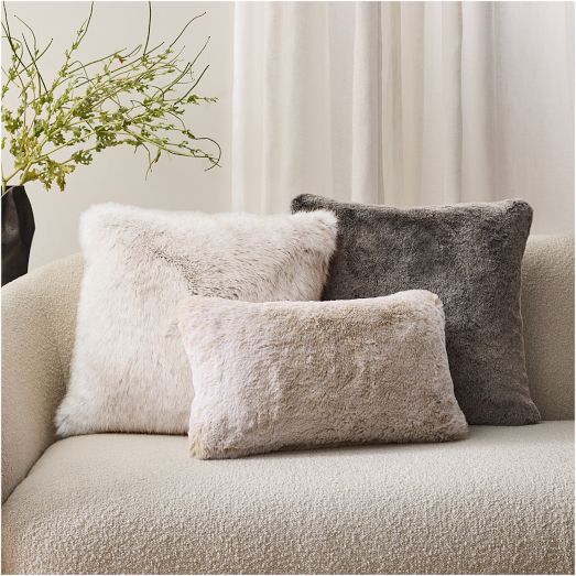 West elm faux best sale fur brushed tips throw