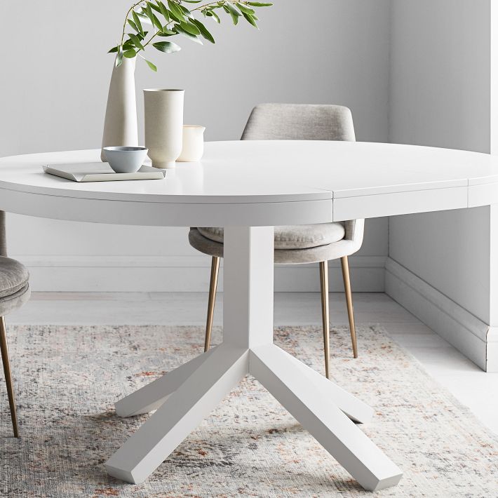 West elm round white outlet table