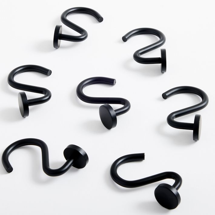 Decorative Shower Curtain Rings 12pc Set Matte Black - Hearth & Hand™ With  Magnolia : Target
