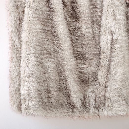 Faux Fur Feathered Throw | West Elm