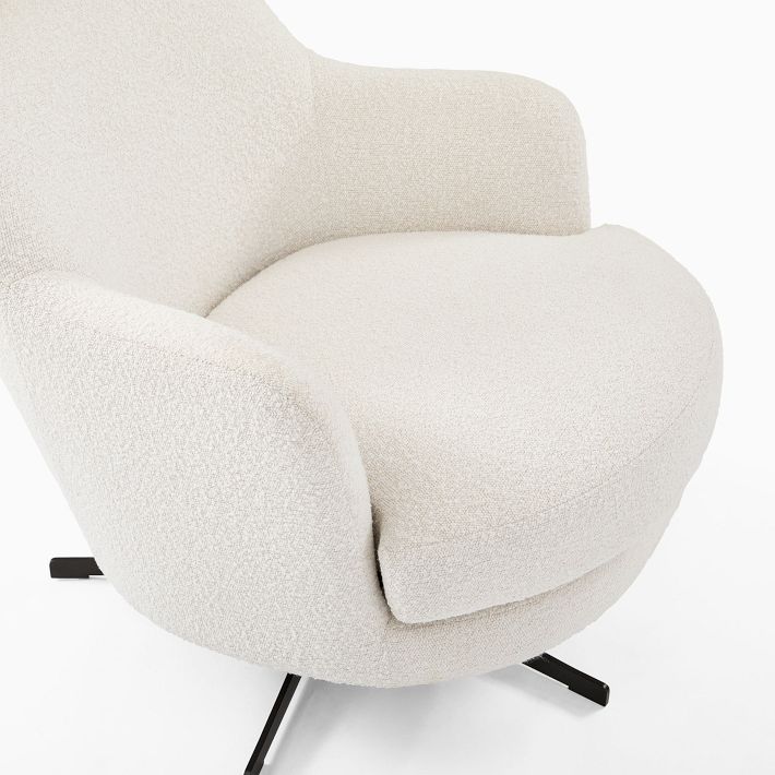 Viv High-Back Swivel Chair | West Elm