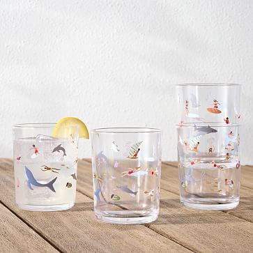 West Elm - Fluted Acrylic Drinking Glasses