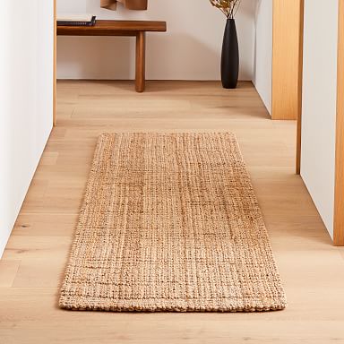 Gray Jute Rug in Front of White Front Door with X Trim - Transitional -  Entrance/foyer