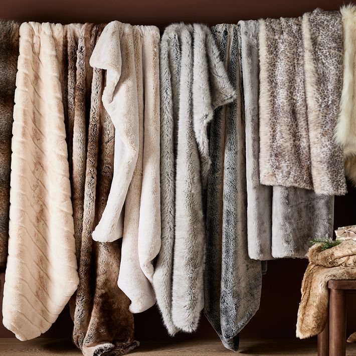 Faux Fur Ombre Throws West Elm