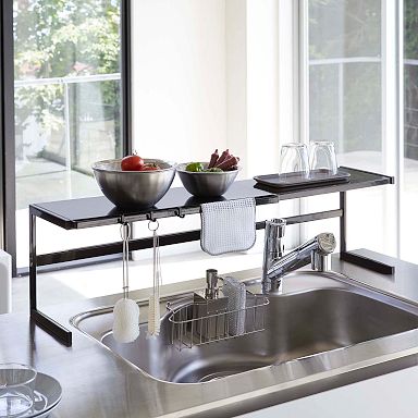 mDesign Compact Modern Kitchen Countertop, Sink Dish Drying