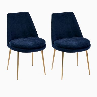 West elm blue dining outlet chairs