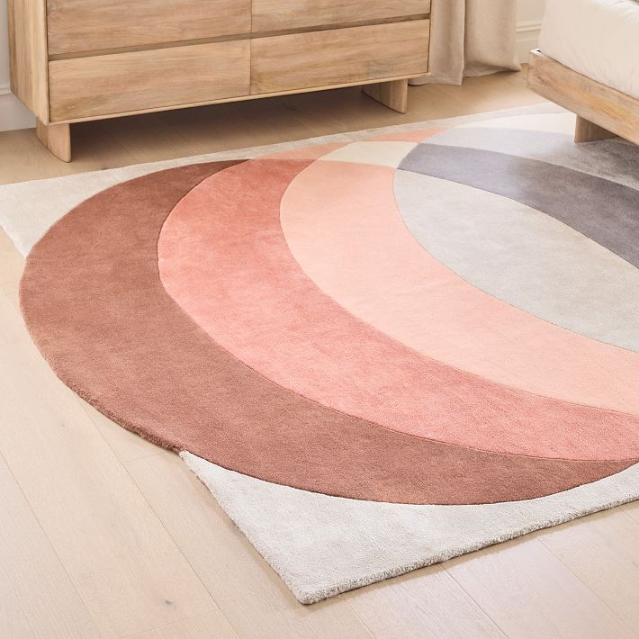 Fluffy round rug Inner Circle ø250cm