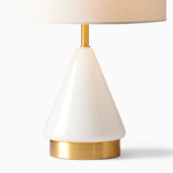 Metalized Glass USB Table Lamp | Modern Light Fixtures | West Elm