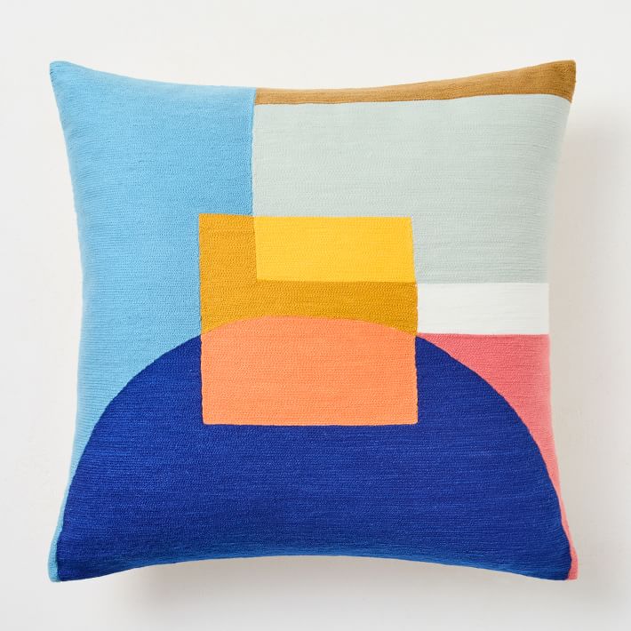 Half Moon Layered Blocks Pillow Cover