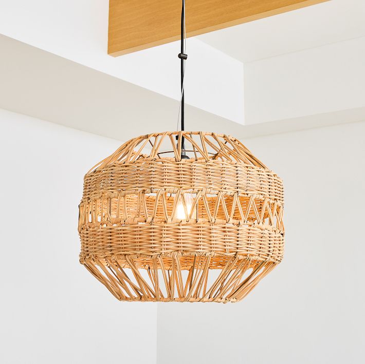 West elm shop rattan light