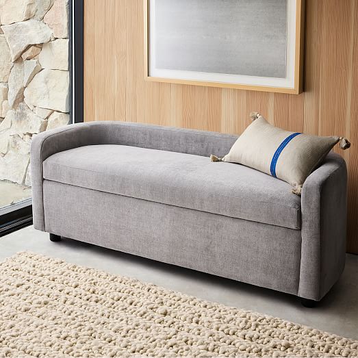 Bacall Curved Storage Bench | West Elm