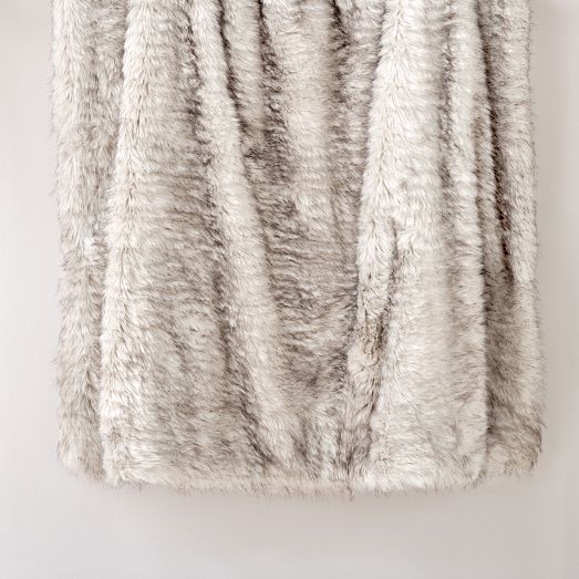 Faux Fur Feathered Throw West Elm
