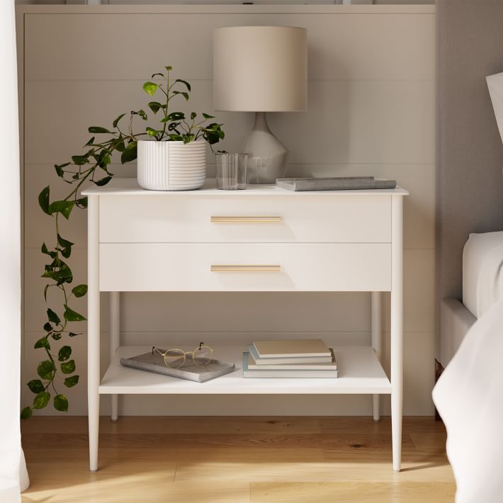 shelf nightstand white