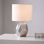 Ceramic Nature Geo Table Lamp - Silver | Modern Lighting | West Elm