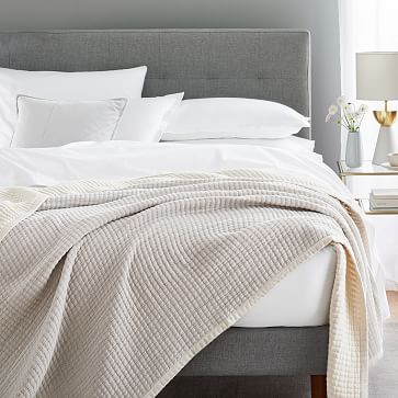 West elm bed online blanket