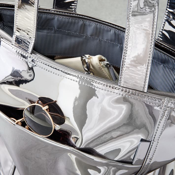 Silver Mirror Tote Bag