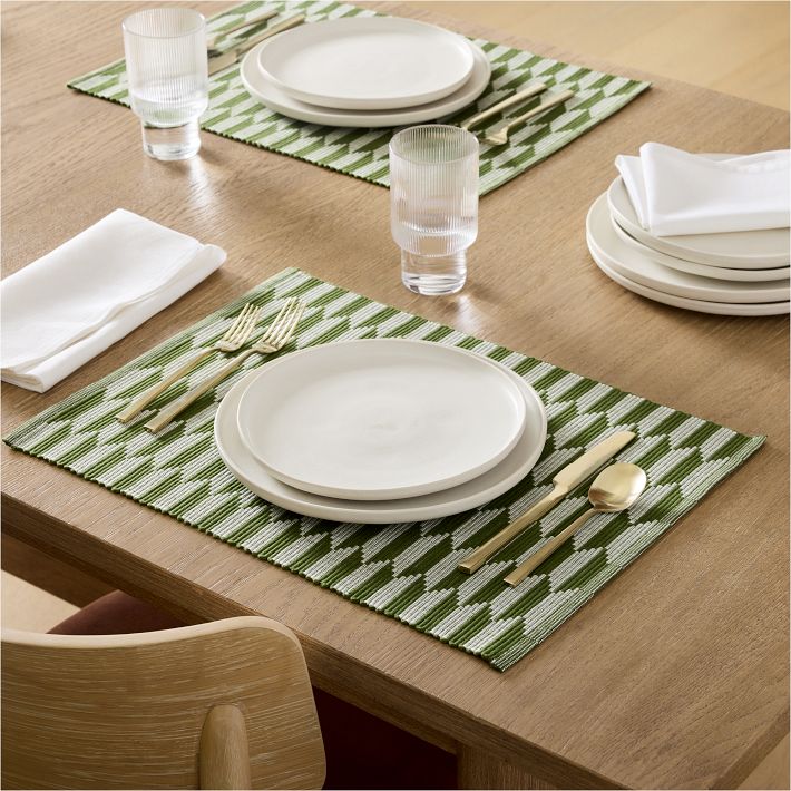 Optic Geo Cotton Placemat Sets West Elm