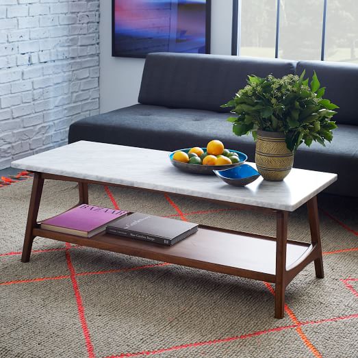 Reeve MidCentury Coffee Table & 2 Side Tables Set Modern Living Room