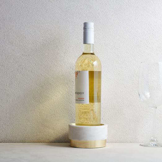 Marble & Brass Wine Coaster West Elm