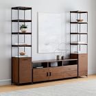 Foundry Narrow Bookcase & Console Set - Dark Walnut | West Elm