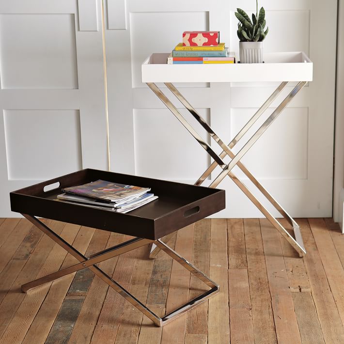 Tall Butler Tray Stand, Serving Table & Caddy
