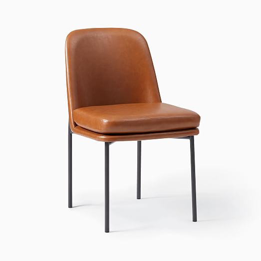 Jack Vegan Leather Metal Frame Dining Chair | West Elm