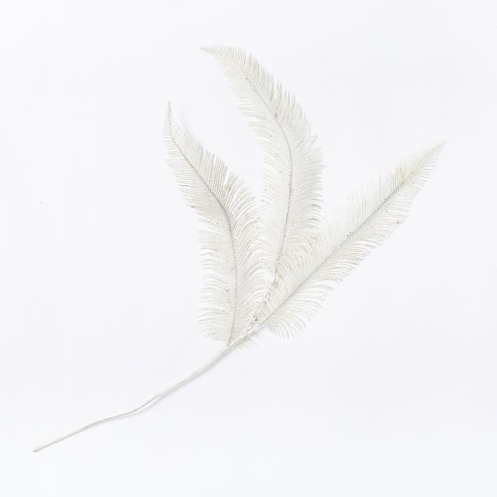 Glitter Feather Tree Picks (Set of 3) West Elm