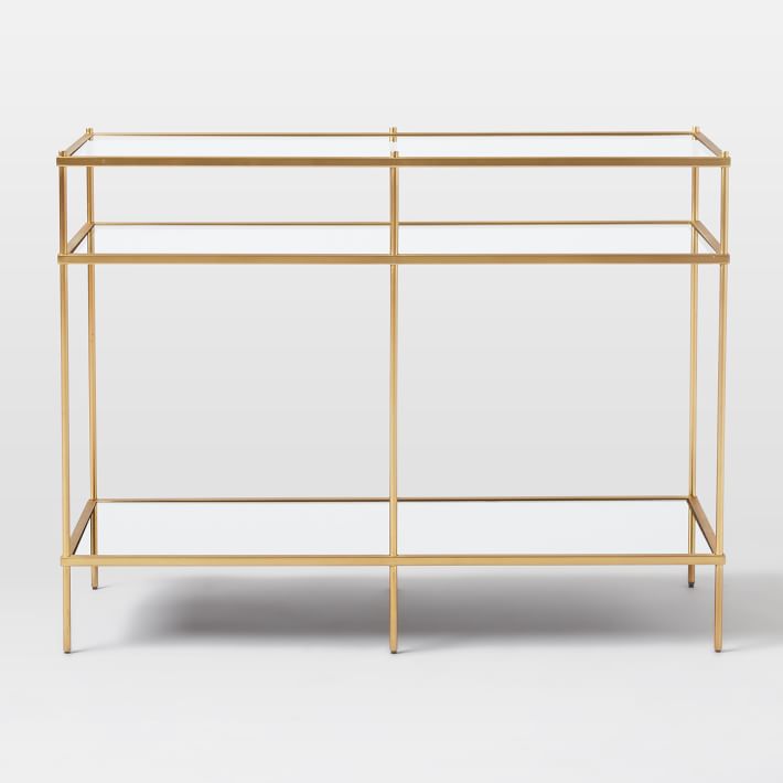 West elm store gold console table