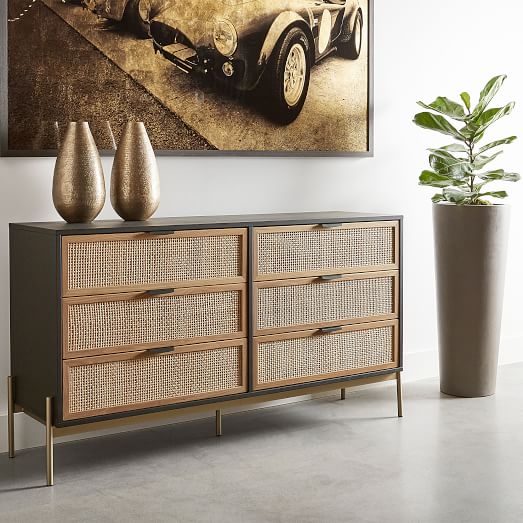 Wicker and online wood dresser