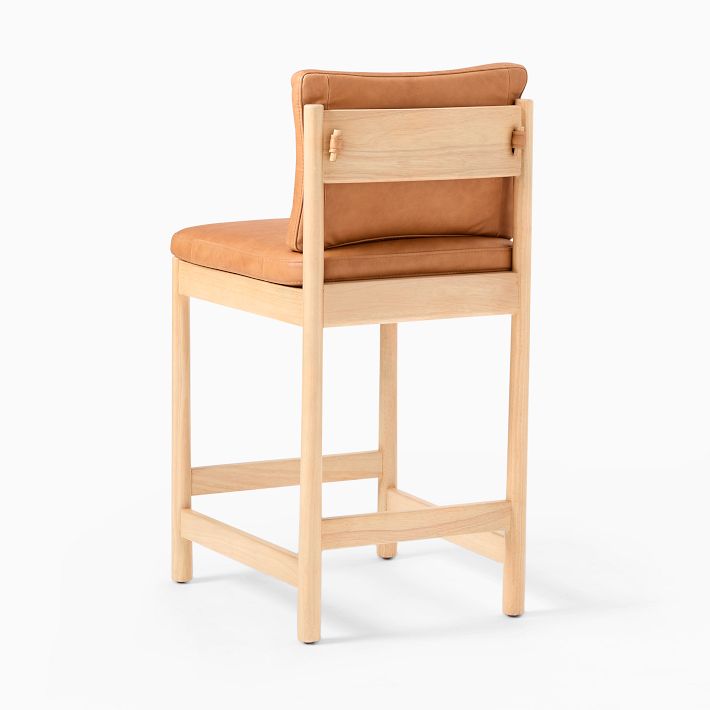 West elm bar online stools leather